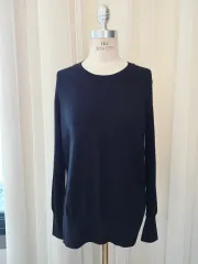 イザベルマラン エトワール カシミア ラウンドネック ベーシック ニット ブラック