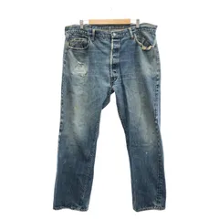 【中古】リペアあり LEVI'S 501 デニムパンツ ビッグE 均等V 裏ボタン16刻印 サイズ表記なし リーバイス[91]