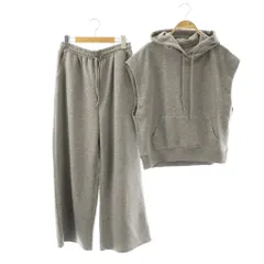 プラスオトハ PLUS OTO.HA フーディー パーカー ノースリーブ パンツ ワイド セットアップ F グレー /HK ■OS