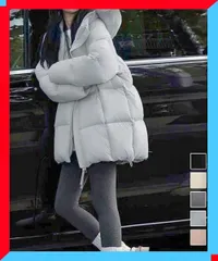 新品 フード付き中綿ダウンコート レディース 着やせ あったか 冬 中綿コート カジュアルアウター【送料無料】