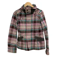 DIESEL(ディーゼル) ブルゾン サイズM レディース美品  - ピンク 長袖/チェック柄/春/秋