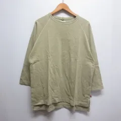 コーエン coen 美品 USAコットン ピグメント 七分袖 Tシャツ M イエロー系 7520-613-0152 カットソー