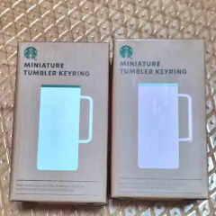スターバックス ミニチュア ステンレスボトル キーホルダー ミント/ピンク 2個