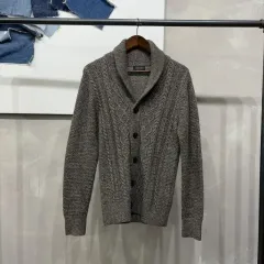 (95) ザラ ZARA カジュアル ケーブル ケーブル編み ケーブル編み ショールカラー ニット カーディガン