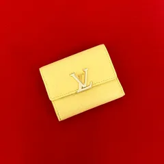 未使用保管品 LOUIS VUITTON ルイヴィトン ポルトフォイユ カプシーヌ XS トリヨンレザー 本革 三つ折り 財布 ウォレット イエロー 32756