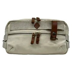 CLEDRAN(クレドラン) ウエストポーチ - アイボリー×ブラウン レザー