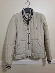 ポロラルフローレン アイボリー キルティング ジャケット mサイズ