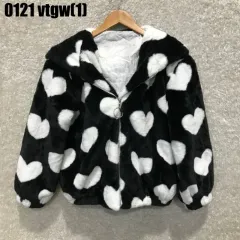 ハートパータン WHO ファー ジャケット ブラック L