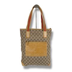 グッチ トートバッグ シェリーライン レザー A4収納可能 ブラウン
