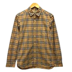 バーバリー ロンドン BURBERRY LONDON シャツ カジュアルシャツ コットン チェック柄 長袖 XS ベージュ
