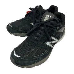 ニューバランス NEW BALANCE M990BK5 スニーカー ローカット レースアップ ロゴ ワンポイント スエード アメリカ製 タグ付き 27cm 黒 ブラック