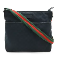 GUCCI グッチ GGキャンバス シェリーライン ウェブライン ショルダーバッグ 斜め掛け レザー ブラック 黒 グリーン 緑 レッド 赤 189751