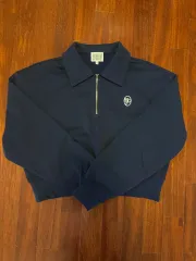 マリテフランソワジルボーのネイビー カラー ハーフジップ スウェット M/最終価格