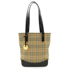 BURBERRY バーバリー シャドーホース ノバチェック チェック柄 トートバッグ ショルダーバッグ キャンバス レザー ベージュ ブラック シルバー金具