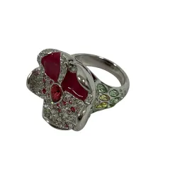 スワロフスキー SWAROVSKI 指輪 リング アクセサリー クリスタルフラワー 55mm 13号 シルバー ピンク