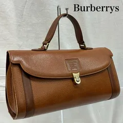 バーバリーズ ロゴ 型押し オール レザー ハンドバッグ 内側 ノバチェック オールド ヴィンテージ レディース - ISItems【USED】【古着】【中古】50151506