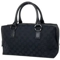 グッチ GUCCI GG柄 ハンドバッグ 手提げ ミニボストン ハンドバッグ GGキャンバス ブラック 113009 レディース 【中古】