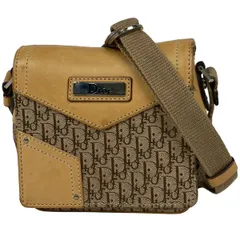 クリスチャンディオール Christian Dior トロッター柄 ショルダーバッグ ロゴ キャンバス ブラウン レディース 【中古】