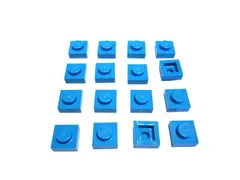 レゴ★未使用！ダークアズール青の１×１プレート１６点セット