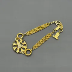 極美品　ランバン　ラインストーン　ブレスレット　ゴールド　金　Lanvin Rhinestone Braceletのサムネイル