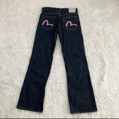 サイズ30 片カモメ 赤カモメ 赤耳 NO2 濃紺 美品 エヴィス エビス EVISU エビス NO.2 2001 ピンクカモメ 濃紺 赤耳 W34 - メルカリ