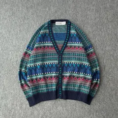 70ｓ　80ｓ　McGREGOR　ヴィンテージカーディガン　総柄　オーバーサイズ