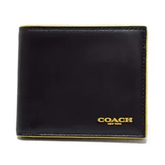 COACH(コーチ) 札入れ - F88135 黒×ダークイエロー レザー