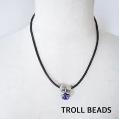 ★TROLL BEADS   トロールビーズ　レザーチョーカー (ネックレス) ミッドナイトバタフライ サマー LAA刻印　　アクセサリー　送料込み　6462417