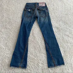 TRUE RELIGION JOEY SUPER T トゥルーレリジョン　極太ステッチ　デニムパンツ　フレア　28