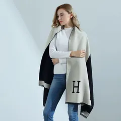 【新品・選べる8色】レディース マフラー 大判 ストール カジュアル Ｈ柄