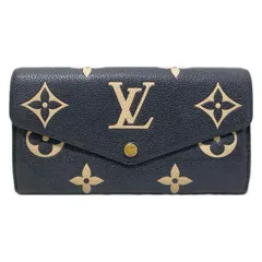 LOUIS VUITTON(ルイヴィトン) 長財布 バイカラーモノグラムアンプラント ポルトフォイユサラ M80496 ブラックベージュ レザー、牛革