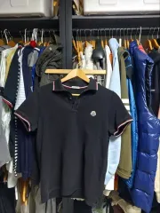 モンクレール ブラック 半袖 ポロTシャツ s