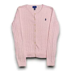 POLO Ralph Lauren レディース ピンク ケーブル カーディガン