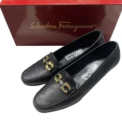 ◆ Salvatore Ferragamo サルヴァトーレ・フェラガモ ローファー ヒールパンプス ガンチーニ 18542 サイズ6 1/2C 中古品◆ V1038989NC