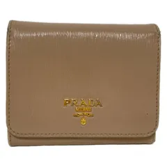 美品 PRADA 三つ折り 財布 リザード ベージュ M176 美品 PRADA 三つ折り 財布 リザード ベージュ M176 PRADA サフィアーノ