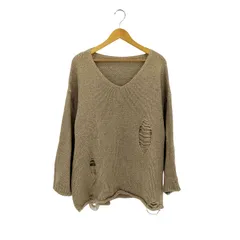 ユーズドフルギ USED古着 ダメージ Vネック ニットセーター レディース 表記無 