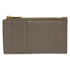 CELINE(セリーヌ) コインケース コンパクト ジップドカードホルダー グレーベージュ フラグメントケース レザー