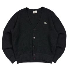 LACOSTE ラコステ 黒 COLOR ウール カーディガン