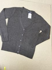 レディース チャコールグレー カーディガン EDIQ