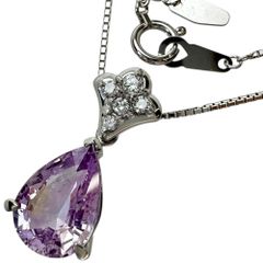 ピンクサファイア 4.541ct ダイヤモンド 0.15ct ネックレス K18WGホワイトゴールド 18金  7.4g 45.5cm レディース 【中古】【真子質店】【NN】