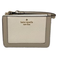 ケイトスペード コインケース レナ カラーブロック スモール カード ホルダー リスレット KH790 ゴールド×アイボリー キーリング付き