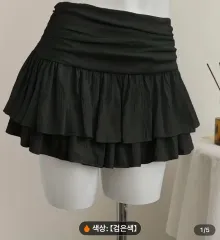 レディース ハイウエスト プリーツ スカート