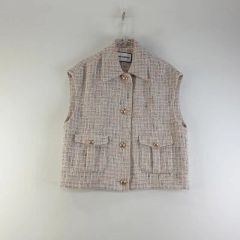 カールラガーフェルド レディース 85 ツイード ベスト ジャケット L2970