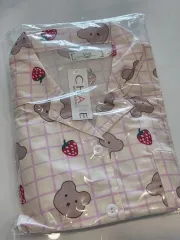 (新品) いちご クマ 半袖 パジャマ セット Lサイズ