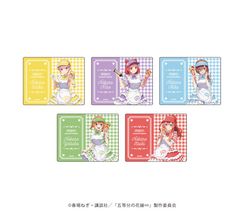 아크릴 카드[5등분의 신부∽]04/크레페 점원 ver. 신작 일러스트 전 5종 컴플리트 BOX 세트 신품 미개봉품