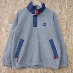 90s ヘリーハンセン HELLY HANSEN スナップT 古着 フリース L キャンプ アウトドア 好配色