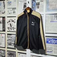 プーマ バイカラー ブラック トラックジャージ