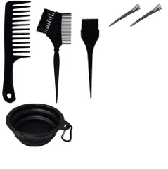 【数量限定】【大人気】5点セット 毛染め プロ用 部品 ヘアダイブラシ コーム ハケ ヘアカラー カップ ヘアクリップ セルフ A-KG カラーリング 白髪染め