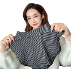 【新着商品】ネックウォーマー 重ね着 冷え対策 微起毛 暖かい ハイネック 無地 首元カバー シンプル 温める タートルネック 防寒 立ち襟 つけえり フェイクカラー アクセサリー おしゃれ レディース モックネック レイヤード風 インナー 付け襟 [UMIY