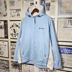 Columbia バイカラー スカイ ブルー ウィンドブレーカー ジャケット